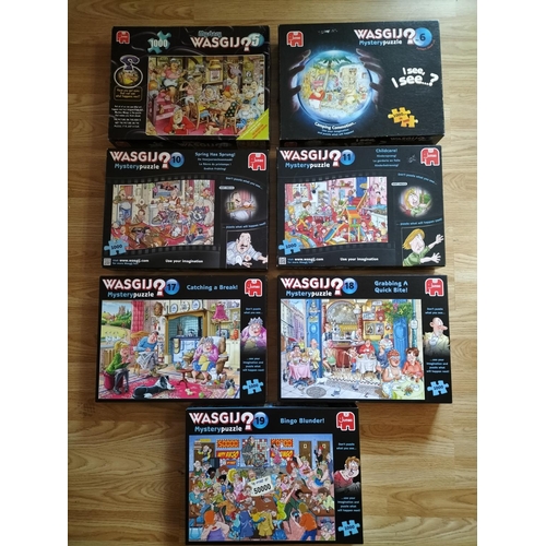 270 - 7 x WASGIJ 'Mystery' 1000 Piece Jigsaw Puzzles to include Nos 5,6,10,11,17,18,19.