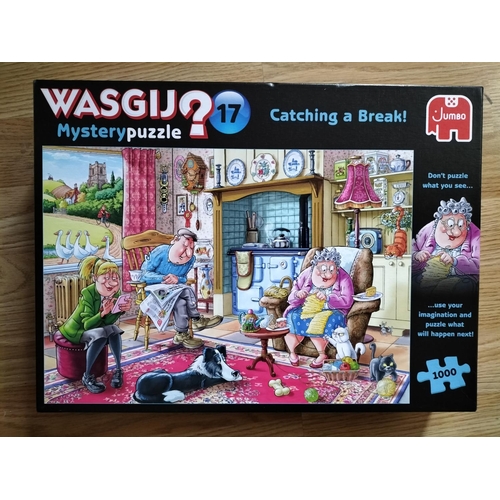 270 - 7 x WASGIJ 'Mystery' 1000 Piece Jigsaw Puzzles to include Nos 5,6,10,11,17,18,19.