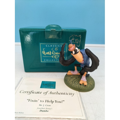 278 - Boxed with Certificate Walt Disney Classics Collection 10.5cm Figure 'Fixin To Help You' Mr J Crow.