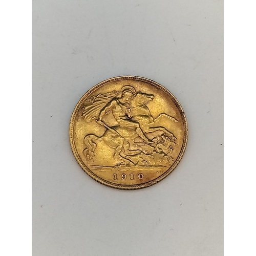 29 - Edward VII 1910 Half Sovereign.