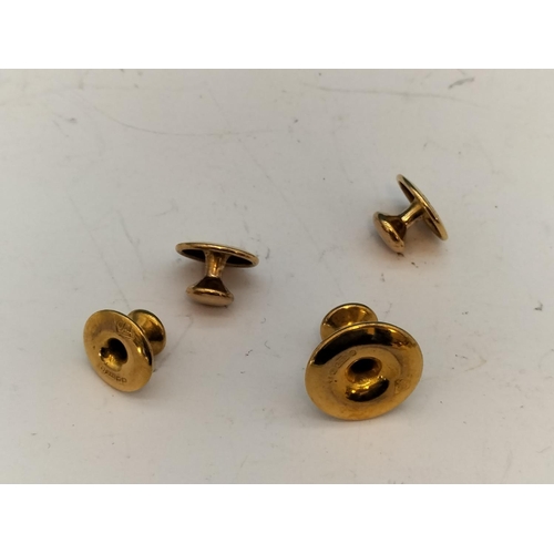 37 - 375 9ct Gold Studs (4). 2.9 Grams.