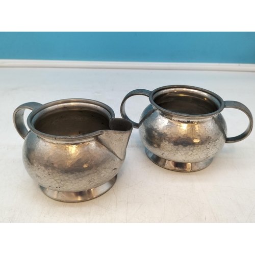 45 - 3 Piece 'Liberty of London' Pewter Tea Set No 01075