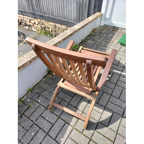 53 - Mahogany  Framed Steamer/Plantation Chair with Brass Fittings. 90cm High, 59cm x 140cm. Seat Height ... 