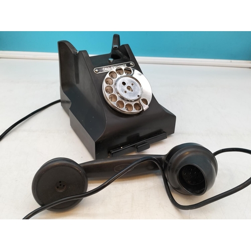 80 - Black Bakelite Call Exchange Telephone. Requires Attention.