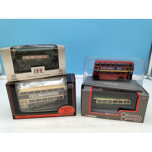 82 - Boxed Die Cast Model Buses (4) by Corgi, Exclusive First Editions, etc.