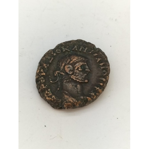 83 - Roman Billon Tetradrachm Alexandria Bronze Coin possibly Diocletian.