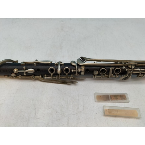 86 - Lucian Bassi Clarinet with Five Point Star, possibly Made in France Thibouville Factory, plus Extra ... 