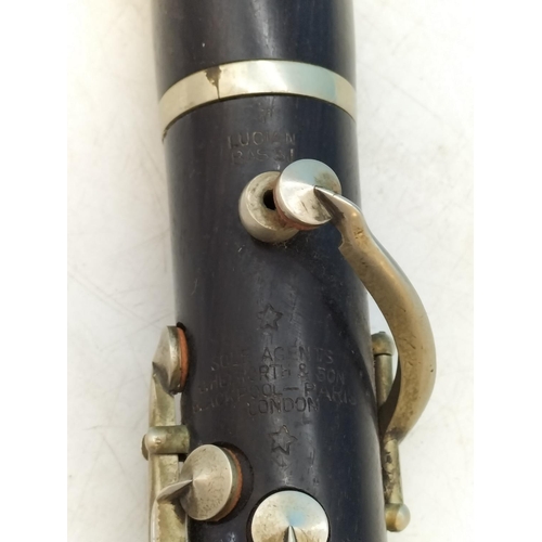 86 - Lucian Bassi Clarinet with Five Point Star, possibly Made in France Thibouville Factory, plus Extra ... 