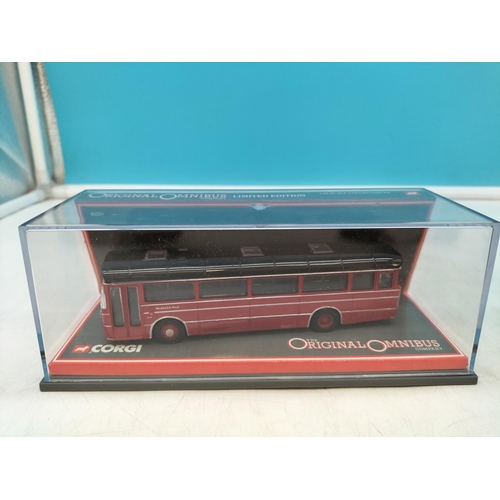 92 - Boxed Die Cast Model Buses (4) by Corgi, Atlas, etc.