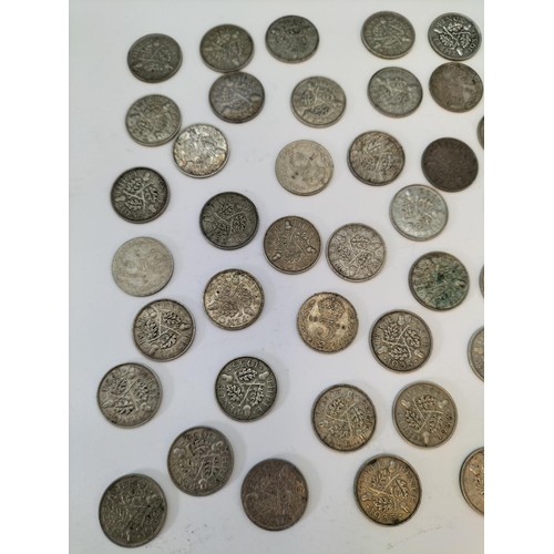 171 - Quantity of Pre 1947 .500 Silver Threepence Coins. 92.7 Grams.