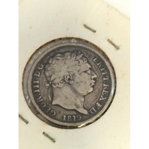 172 - George III 1819 Silver Shilling.