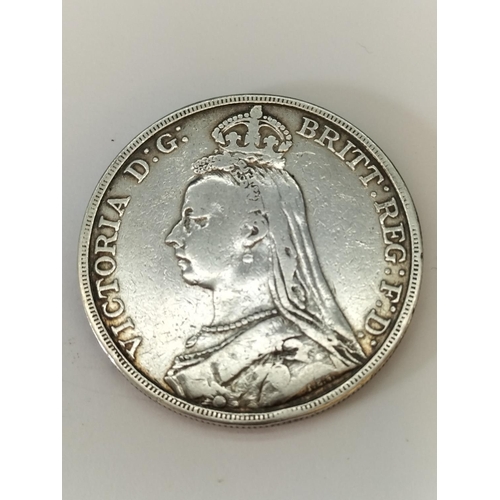 177 - Victorian 1891 Silver Crown.