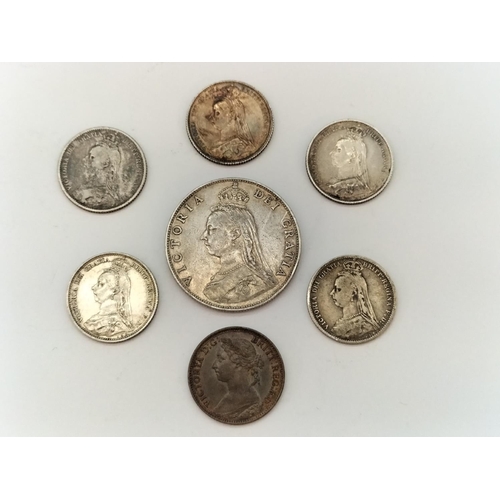 189 - Collection of Mixed Victorian Coins, Half Crown to Farthing.