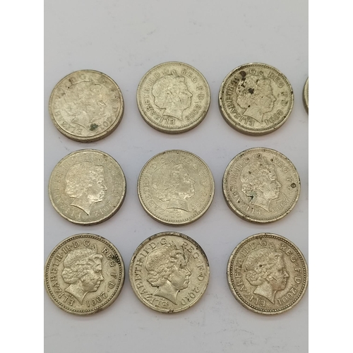 193 - Mixed Old £1 Coins (15).