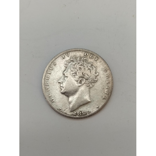 197 - George 4th (IV) 1829 Silver Six Pence.