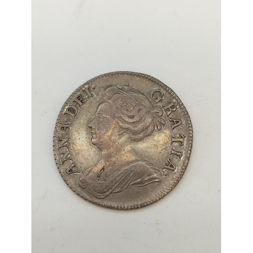 198 - Queen Ann 1708 Silver Shilling.