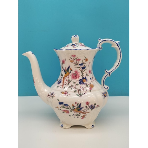 237 - Hammersley China 'Birds of Paradise' Design 24cm Coffee Pot.