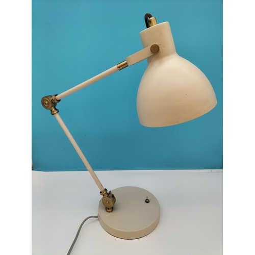 245 - Retro White Anglepoise Lamp W/O. 63cm High.