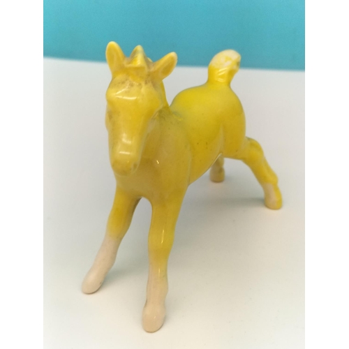 47 - Rare Beswick Yellow Foal, possibly Prototype. 9cm x 9cm.