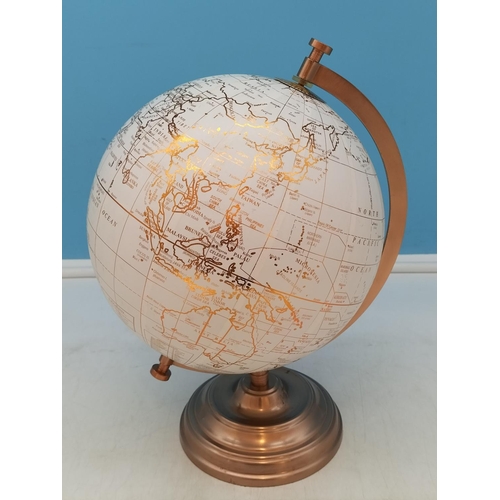 705 - Globe on Stand. 31cm Tall.