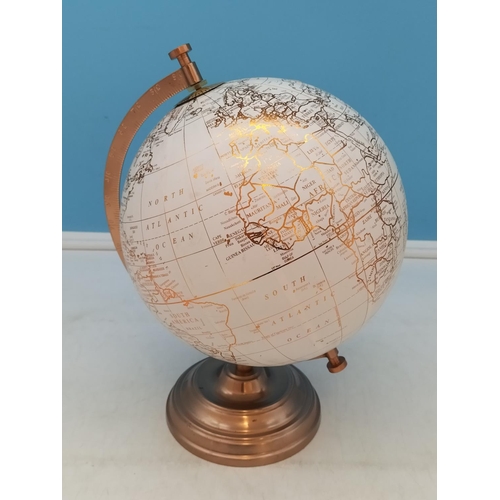 705 - Globe on Stand. 31cm Tall.