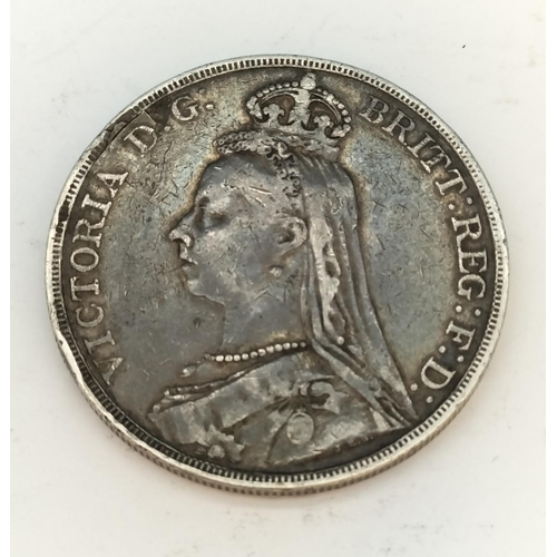 230 - Victorian Silver Crown 1889.