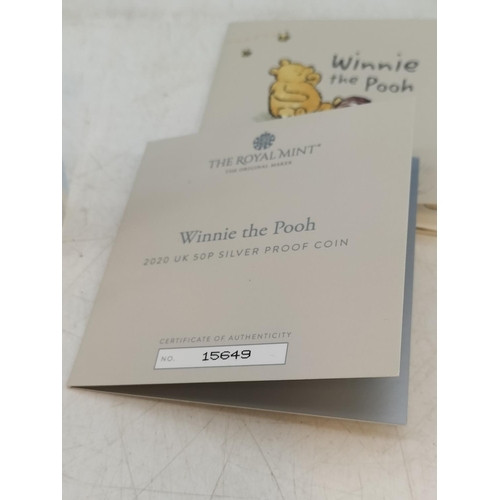 234 - Royal Mint Winnie The Pooh 2020 UK 50 Pence Silver Proof Coin No 15649 of 18,010. In Presentation Ca... 