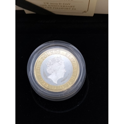 235 - Royal Mint 75th Anniversary of D-Day 2019 £2 Silver Proof Piedfort Coin. No 914 of a Limited Mintage... 