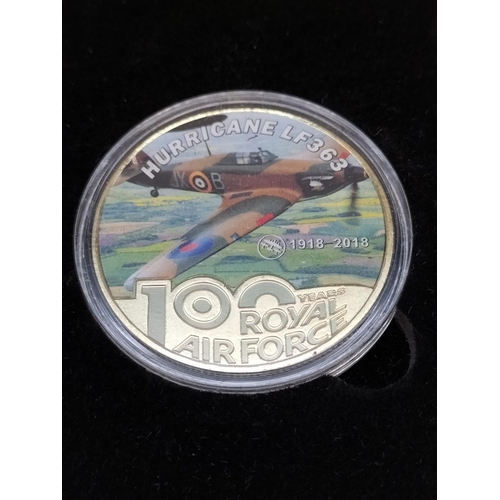 236 - 5 Coin Boxed Set of the 100th Anniversary of the Royal Air Force 1918-2018. Coated in 24kt Gold. Lim... 