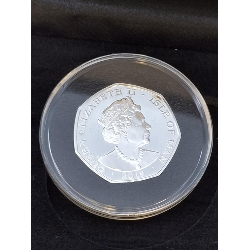 237 - 2019 ICC Cricket World Cup Silver Proof 50 Pence Isle of Man Set in Case. No 265 of a Limited Mintag... 