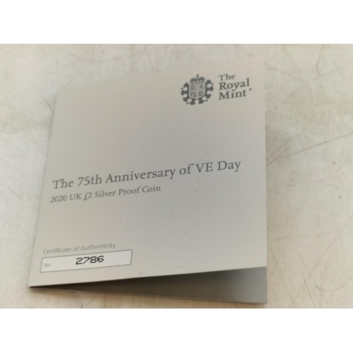 239 - 2020 Silver £2 Coin '75th Anniversary of VE Day'. No 2786 of a Limited Mintage of 4,750.