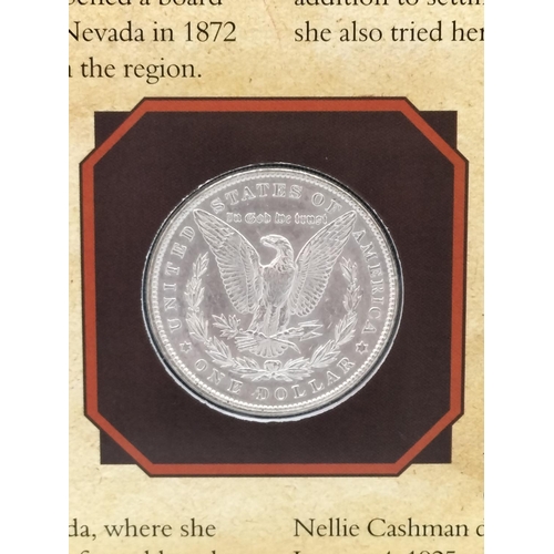 241 - 1898 Morgan 90% Silver Dollar in Nellie Cashman Presentation Pack.