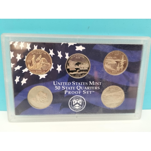 244 - United States Mint 50 State Quarters Proof Sets (6) plus 1987 USA Proof Set.