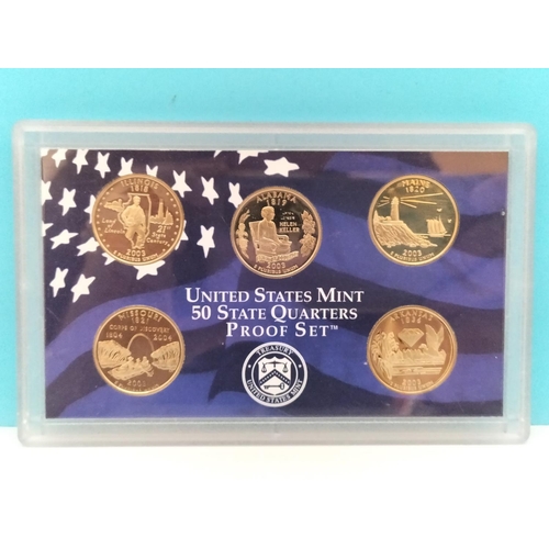 244 - United States Mint 50 State Quarters Proof Sets (6) plus 1987 USA Proof Set.