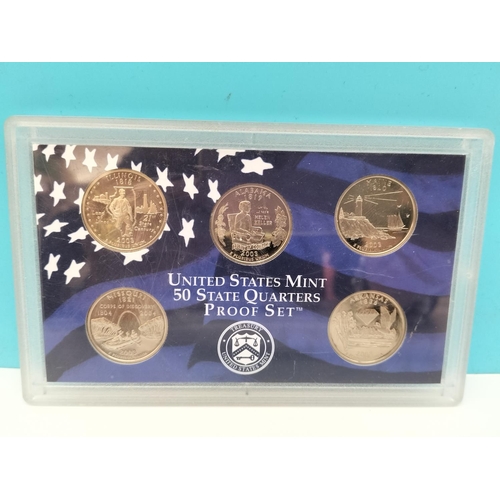 244 - United States Mint 50 State Quarters Proof Sets (6) plus 1987 USA Proof Set.