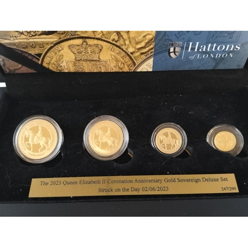 247 - Hattons of London 2023 'Elizabeth II Coronation Anniversary' Sovereign Deluxe Set (Charles III to Re... 