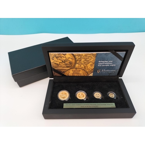 247 - Hattons of London 2023 'Elizabeth II Coronation Anniversary' Sovereign Deluxe Set (Charles III to Re... 