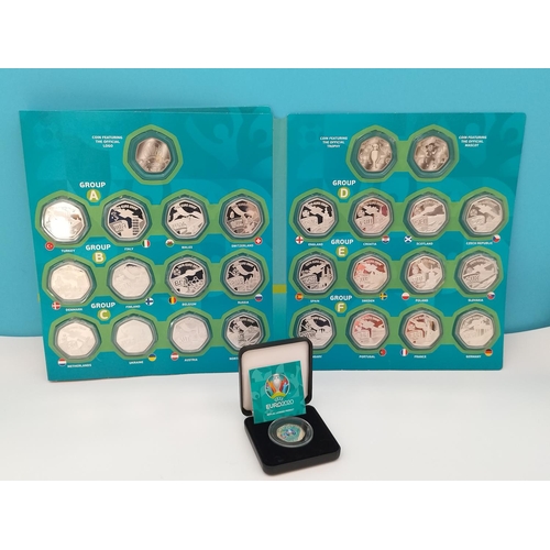 250 - UEFA Euro 2020 'Road to the Final in London' Silver Plated Coin Collection (3 Coins Required to Comp... 