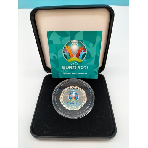 250 - UEFA Euro 2020 'Road to the Final in London' Silver Plated Coin Collection (3 Coins Required to Comp... 