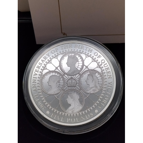 255 - 2019 Alderney '200th Anniversary of Queen Victoria' Solid Silver Proof Coin Collection of £1, £2 and... 