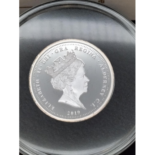 255 - 2019 Alderney '200th Anniversary of Queen Victoria' Solid Silver Proof Coin Collection of £1, £2 and... 