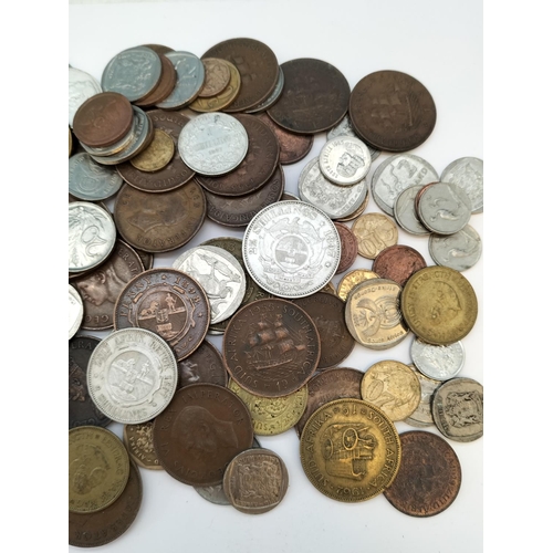 259 - Tin of Mixed South African Coins to include 1897 2 Shillings (2), 1897 1 Shilling (2) plus 1897 2.5 ... 