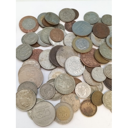 260 - Tin of Mixed Portuguese Coins, 1882 to Modern.