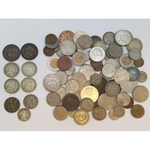 260 - Tin of Mixed Portuguese Coins, 1882 to Modern.