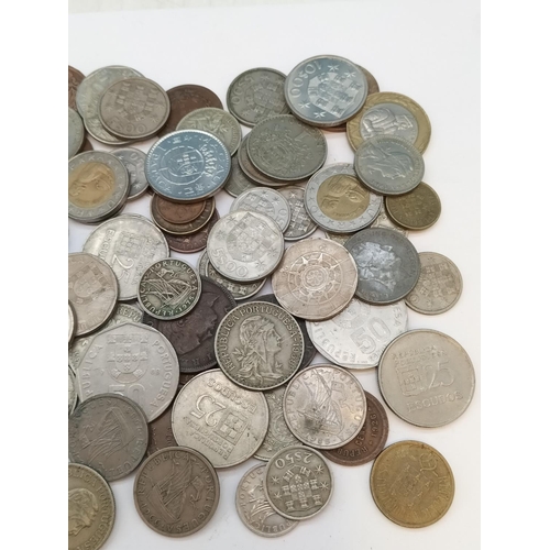 260 - Tin of Mixed Portuguese Coins, 1882 to Modern.