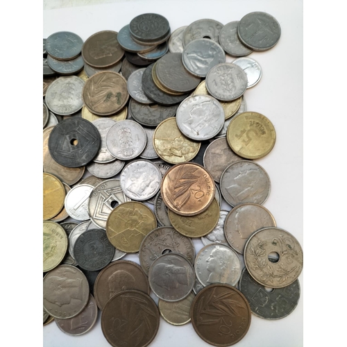 261 - Tin of Mixed Belgian Coins, 1864 to Modern.