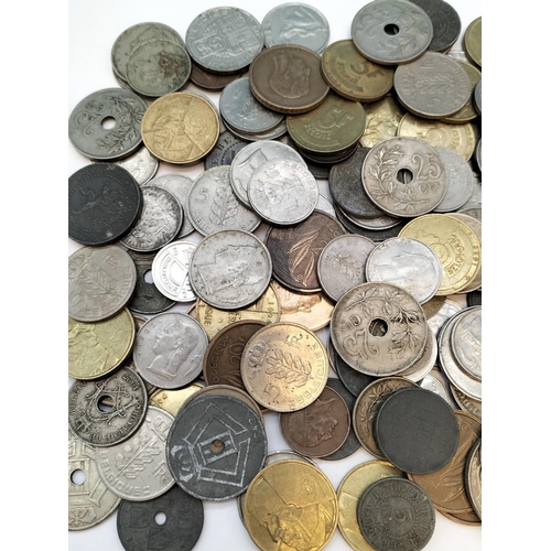 261 - Tin of Mixed Belgian Coins, 1864 to Modern.