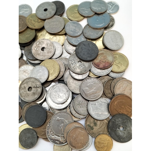 261 - Tin of Mixed Belgian Coins, 1864 to Modern.