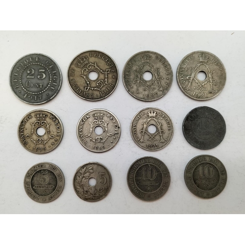 261 - Tin of Mixed Belgian Coins, 1864 to Modern.