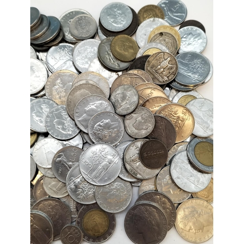 263 - Tin of Mixed Italian Coins.